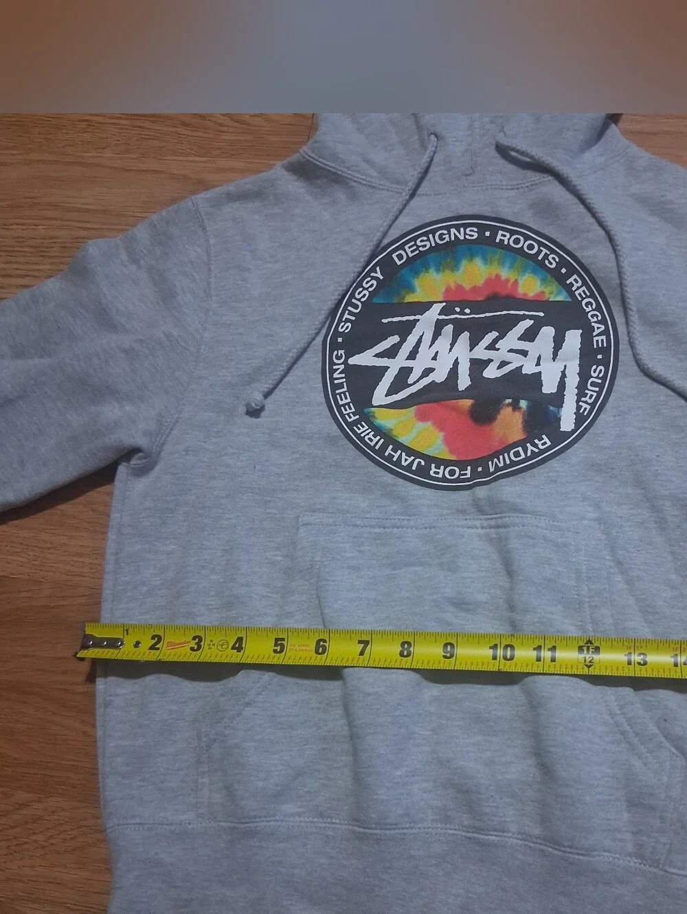Stussy Gray Kids Hoodie with Colorful Circular Logo